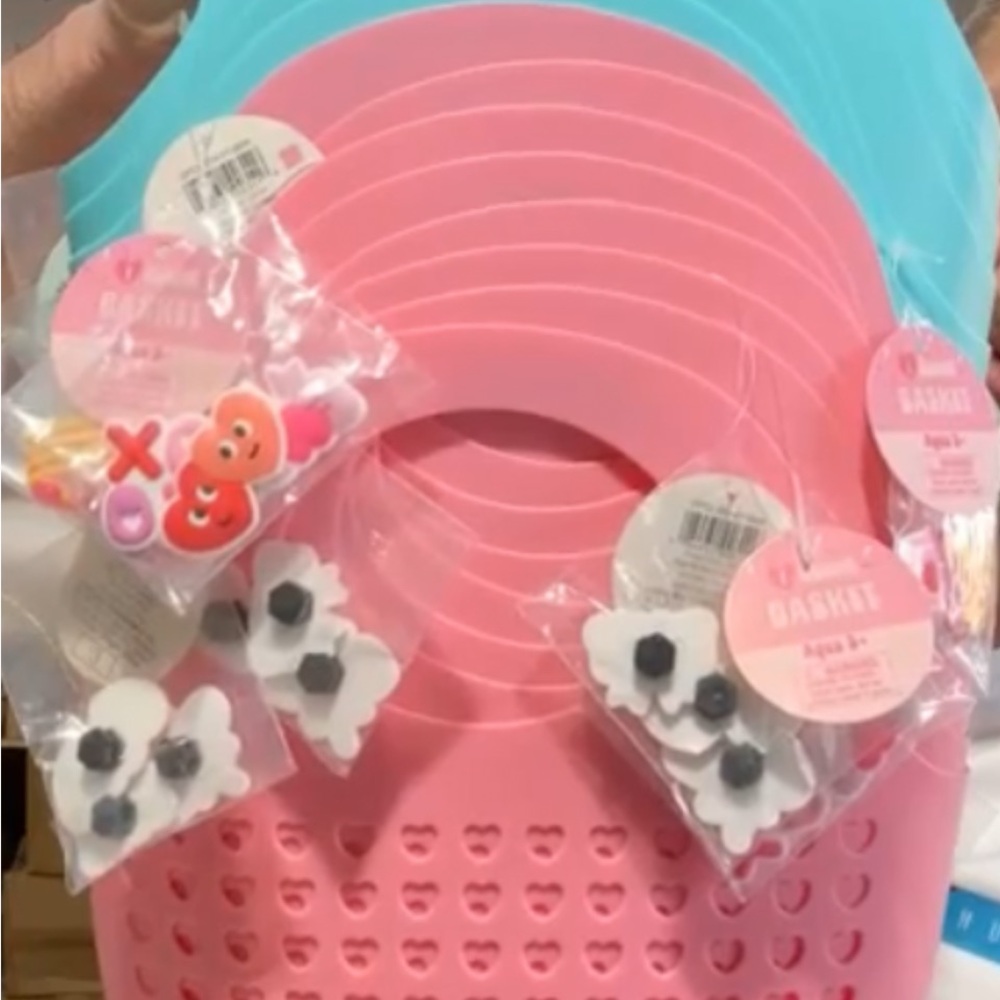 Pink and Blue Accessory Organizer Bag Set